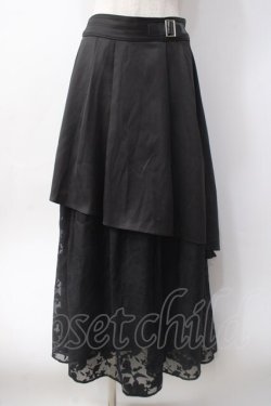 画像1: axes femme / オパール切替スカート  黒 Y-25-06-09-170-AX-SK-SZ-ZY