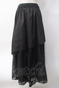 画像2: axes femme / オパール切替スカート  黒 Y-25-06-09-170-AX-SK-SZ-ZY