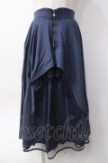 axes femme / フロントジップイレヘムスカート  紺 Y-25-06-09-171-AX-TO-SZ-ZY