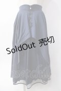 axes femme / フロントジップイレヘムスカート  紺 Y-25-06-09-171-AX-TO-SZ-ZY