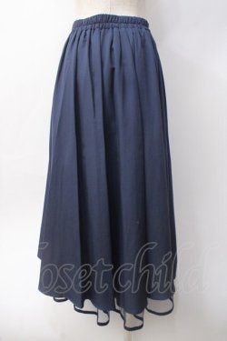 画像2: axes femme / フロントジップイレヘムスカート  紺 Y-25-06-09-171-AX-TO-SZ-ZY