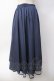 画像2: axes femme / フロントジップイレヘムスカート  紺 Y-25-06-09-171-AX-TO-SZ-ZY (2)