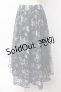 axes femme / マルチWAYレース花柄スカート  黒 Y-25-06-09-179-AX-SK-SZ-ZY
