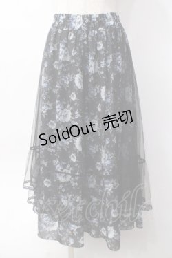 画像1: axes femme / マルチWAYレース花柄スカート  黒 Y-25-06-09-179-AX-SK-SZ-ZY