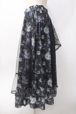 画像3: axes femme / マルチWAYレース花柄スカート  黒 Y-25-06-09-179-AX-SK-SZ-ZY