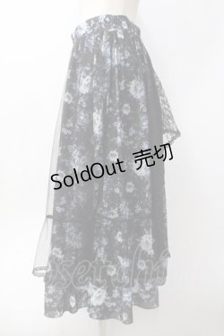画像3: axes femme / マルチWAYレース花柄スカート  黒 Y-25-06-09-179-AX-SK-SZ-ZY