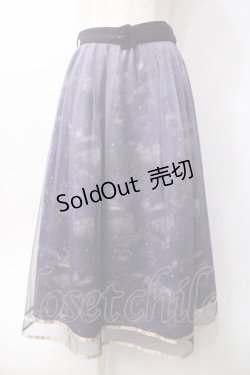 画像1: axes femme / 夏の星空グラデチュールスカート  パープル Y-25-06-09-180-AX-SK-SZ-ZY