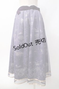 画像2: axes femme / 夏の星空グラデチュールスカート  パープル Y-25-06-09-180-AX-SK-SZ-ZY