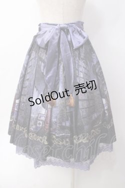 画像2: axes femme kawaii / リブラリーアスカート  パープル Y-25-06-09-182-AX-SK-SZ-ZY