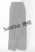 axes femme / カットプリーツパンツ  黒 Y-25-06-09-185-AX-PA-SZ-ZY