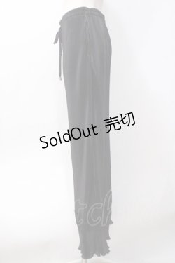 画像2: axes femme / カットプリーツパンツ  黒 Y-25-06-09-185-AX-PA-SZ-ZY