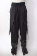 axes femme / ミリタリー風カーゴパンツ  黒 Y-25-06-09-187-AX-PA-SZ-ZY