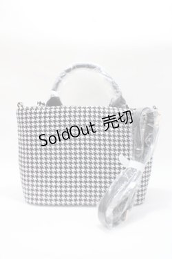 画像3: Maison de FLEUR / 2Way千鳥柄フリルトートバッグ  黒 Y-25-06-09-021-LO-BG-SZ-ZY