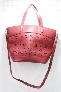m petit by misako / AMハナパンチング2WAYバッグ  アカ Y-25-06-09-024-LO-BG-SZ-ZT-K023