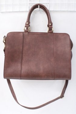 画像2: Maison de FLEUR Petite Robe canone / 列車に飛び乗るボストンバッグ  ブラウン Y-25-06-09-025-EL-BG-SZ-ZY