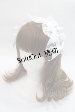 画像1: Princess Melody / ヘッドドレス(クリップ付き)  白 Y-25-06-09-032-EL-AC-AS-ZY