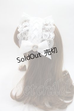 画像2: Princess Melody / ヘッドドレス(クリップ付き)  白 Y-25-06-09-032-EL-AC-AS-ZY