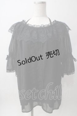 画像1: axes femme / クロスデザインシアートップス F 黒 Y-25-06-12-045-AX-TO-SZ-ZY