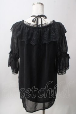 画像2: axes femme / クロスデザインシアートップス F 黒 Y-25-06-12-045-AX-TO-SZ-ZY