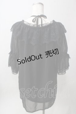 画像2: axes femme / クロスデザインシアートップス F 黒 Y-25-06-12-045-AX-TO-SZ-ZY