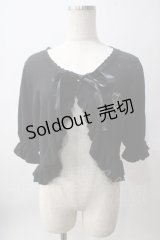 BABY,THE STARS SHINE BRIGHT / スカラップ透かし五分袖ボレロ  黒 Y-25-06-12-046-BA-TO-SZ-ZY