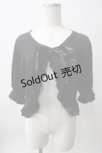 BABY,THE STARS SHINE BRIGHT / スカラップ透かし五分袖ボレロ  黒 Y-25-06-12-046-BA-TO-SZ-ZY