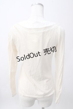 画像2: Fi.n.t / 巻き薔薇モチーフ襟デザインカットソー F アイボリー Y-25-06-12-049-CA-TO-SZ-ZY