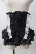 MARBLE / 総フリル編み上げコルセット  黒×白 Y-25-06-12-052-GO-TO-SZ-ZY