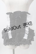 MARBLE / 総フリル編み上げコルセット  黒×白 Y-25-06-12-052-GO-TO-SZ-ZY