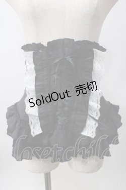 画像1: MARBLE / 総フリル編み上げコルセット  黒×白 Y-25-06-12-052-GO-TO-SZ-ZY