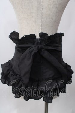 画像2: MARBLE / 総フリル編み上げコルセット  黒×白 Y-25-06-12-052-GO-TO-SZ-ZY