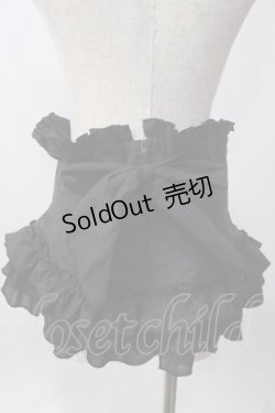 画像2: MARBLE / 総フリル編み上げコルセット  黒×白 Y-25-06-12-052-GO-TO-SZ-ZY