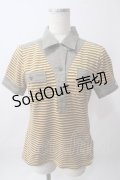 HYSTERIC GLAMOUR / パイルボーダーポロ  イエロー Y-25-06-12-057-PU-TO-SZ-ZY