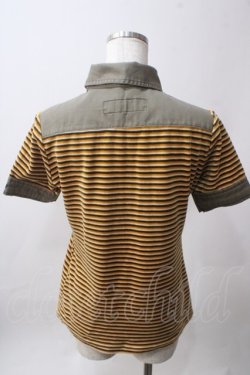 画像2: HYSTERIC GLAMOUR / パイルボーダーポロ  イエロー Y-25-06-12-057-PU-TO-SZ-ZY