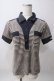 画像1: HYSTERIC GLAMOUR / パイルボーダーポロ  グレー Y-25-06-12-058-PU-TO-SZ-ZY (1)