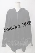 Deorart / バックプリント振袖ジップパーカー F ブラック Y-25-06-12-064-PU-TO-SZ-ZY