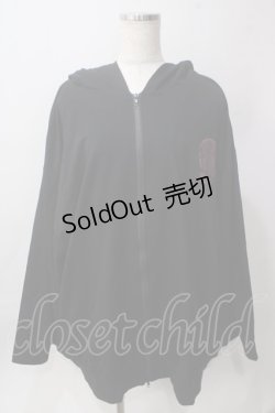 画像1: Deorart / バックプリント振袖ジップパーカー F ブラック Y-25-06-12-064-PU-TO-SZ-ZY