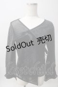Ozz Croce / メッシュレイヤードニットソー  黒 Y-25-06-12-066-OO-TO-SZ-ZT202