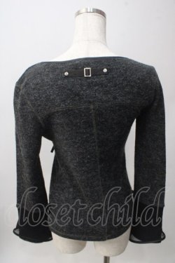 画像2: Ozz Croce / メッシュレイヤードニットソー  黒 Y-25-06-12-066-OO-TO-SZ-ZY