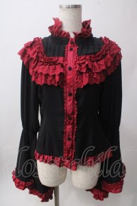 ATELIER PIERROT / 狂人による第九 赤黒ブラウス  赤黒 Y-25-06-12-068-EL-BL-SZ-ZY