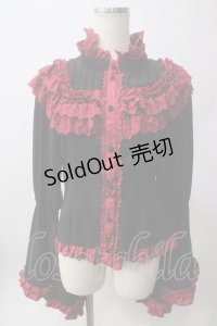 ATELIER PIERROT / 狂人による第九 赤黒ブラウス  赤黒 Y-25-06-12-068-EL-BL-SZ-ZY