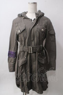 画像1: ALGONQUINS / ミリタリー風コート  カーキ Y-25-06-12-072-AL-CO-SZ-ZY