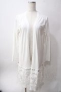 axes femme / 裾レースＵＶカットカーデ F 白 Y-25-06-12-073-AX-TO-SZ-ZY