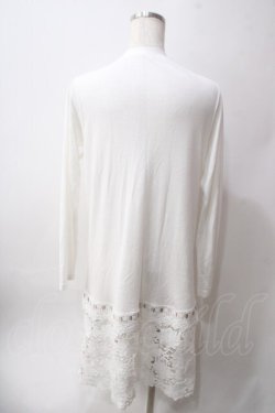 画像2: axes femme / 裾レースＵＶカットカーデ F 白 Y-25-06-12-073-AX-TO-SZ-ZY