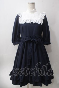 画像1: Sheglit / "Harriet"パフワンピース M ネイビー Y-25-06-12-076-EL-OP-SZ-ZY