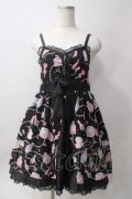 Angelic Pretty / Dreamy Girlハイウエストジャンパースカート  黒 Y-25-06-12-077-AP-OP-SZ-ZY