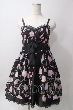 画像1: Angelic Pretty / Dreamy Girlハイウエストジャンパースカート  黒 Y-25-06-12-077-AP-OP-SZ-ZY