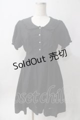 Amavel / セーラー風コットンワンピース F ブラック Y-25-06-12-087-CA-OP-SZ-ZY