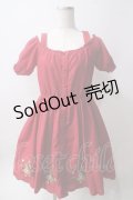 Ank Rouge / いちご刺繍ワンピース M アカ Y-25-06-12-088-CA-OP-SZ-ZY