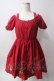 画像1: Ank Rouge / いちご刺繍ワンピース M アカ Y-25-06-12-088-CA-OP-SZ-ZY (1)